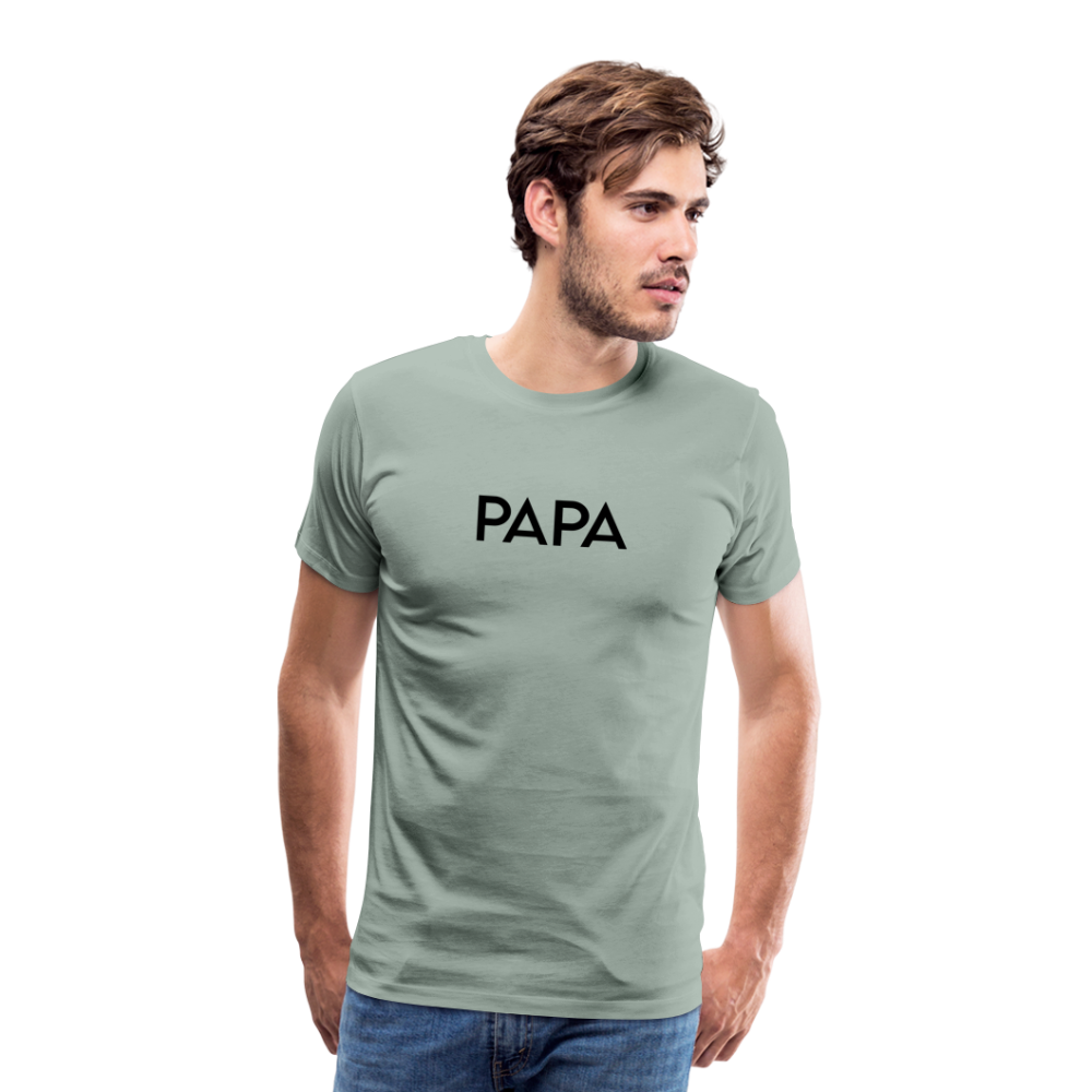 Men's Premium T-Shirt- LM -PAPA - steel green