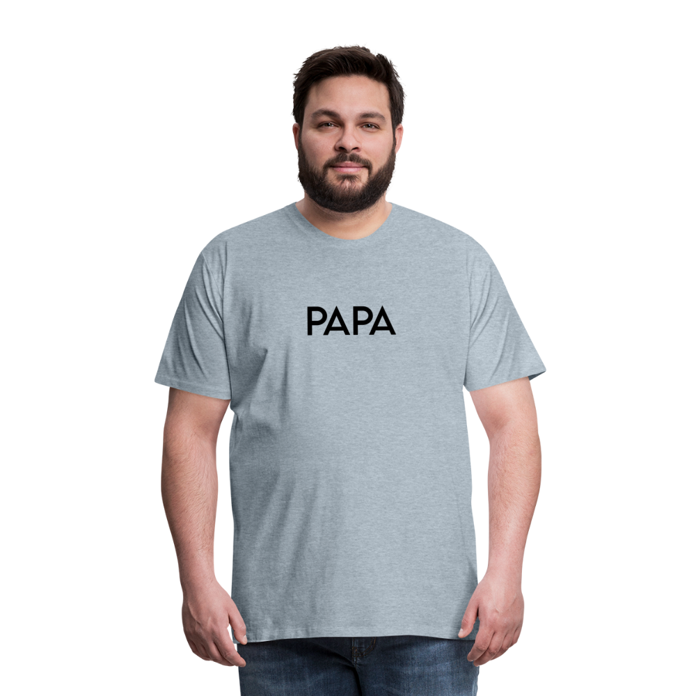 Men's Premium T-Shirt- LM -PAPA - heather ice blue