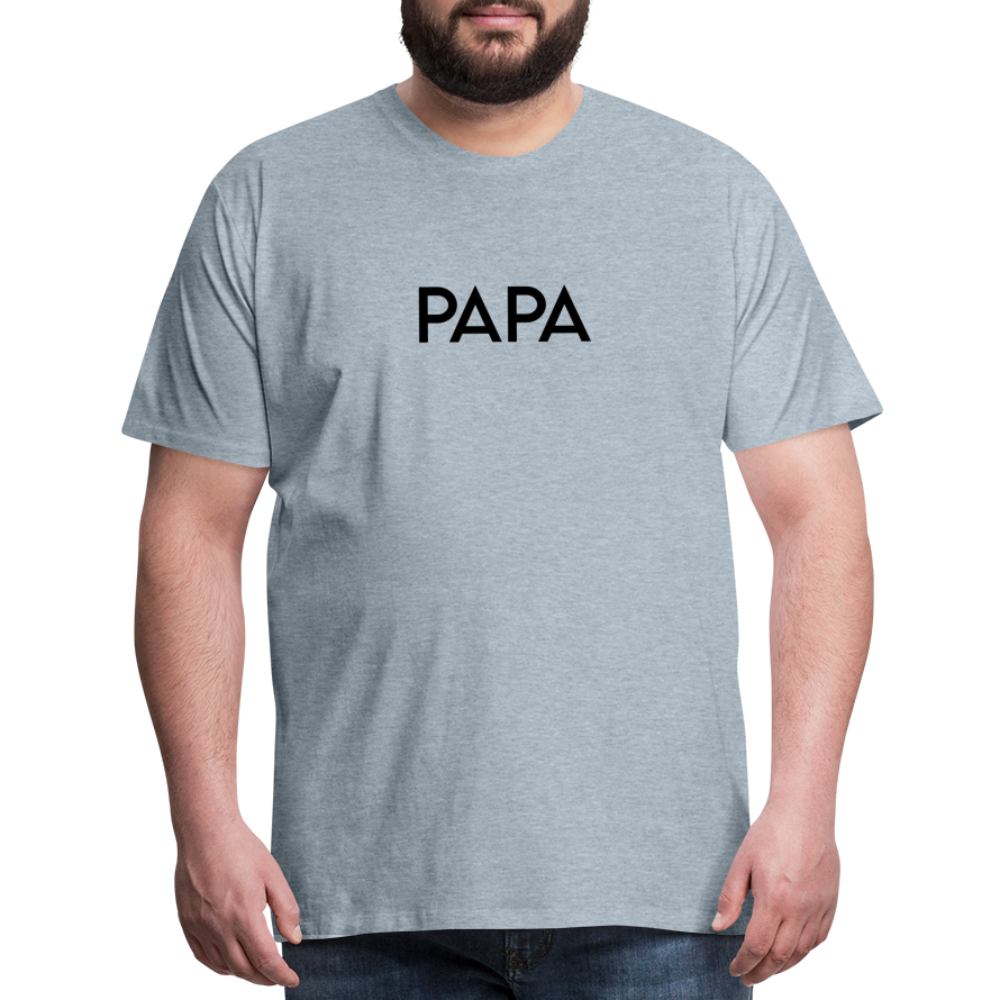 Men's Premium T-Shirt- LM -PAPA - heather ice blue
