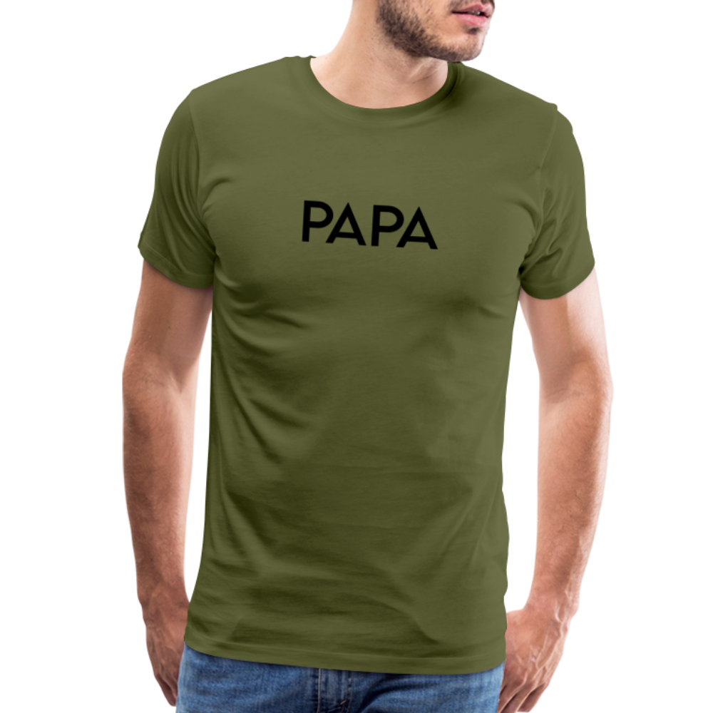 Men's Premium T-Shirt- LM -PAPA - olive green