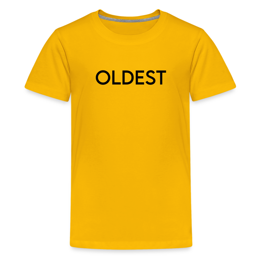 Kids' Premium T-Shirt BN OLDEST BLACK - sun yellow