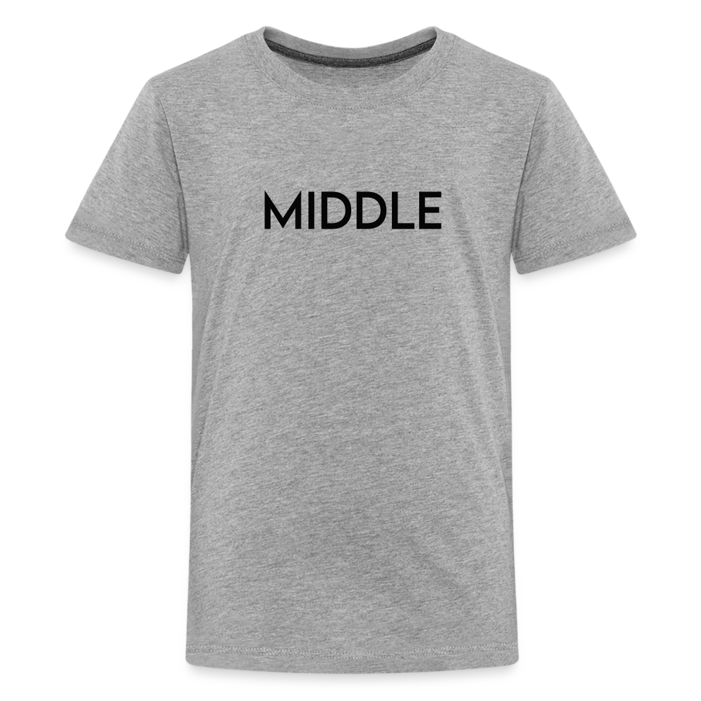 Kids' Premium T-Shirt BN MIDDLE BLACK - heather gray
