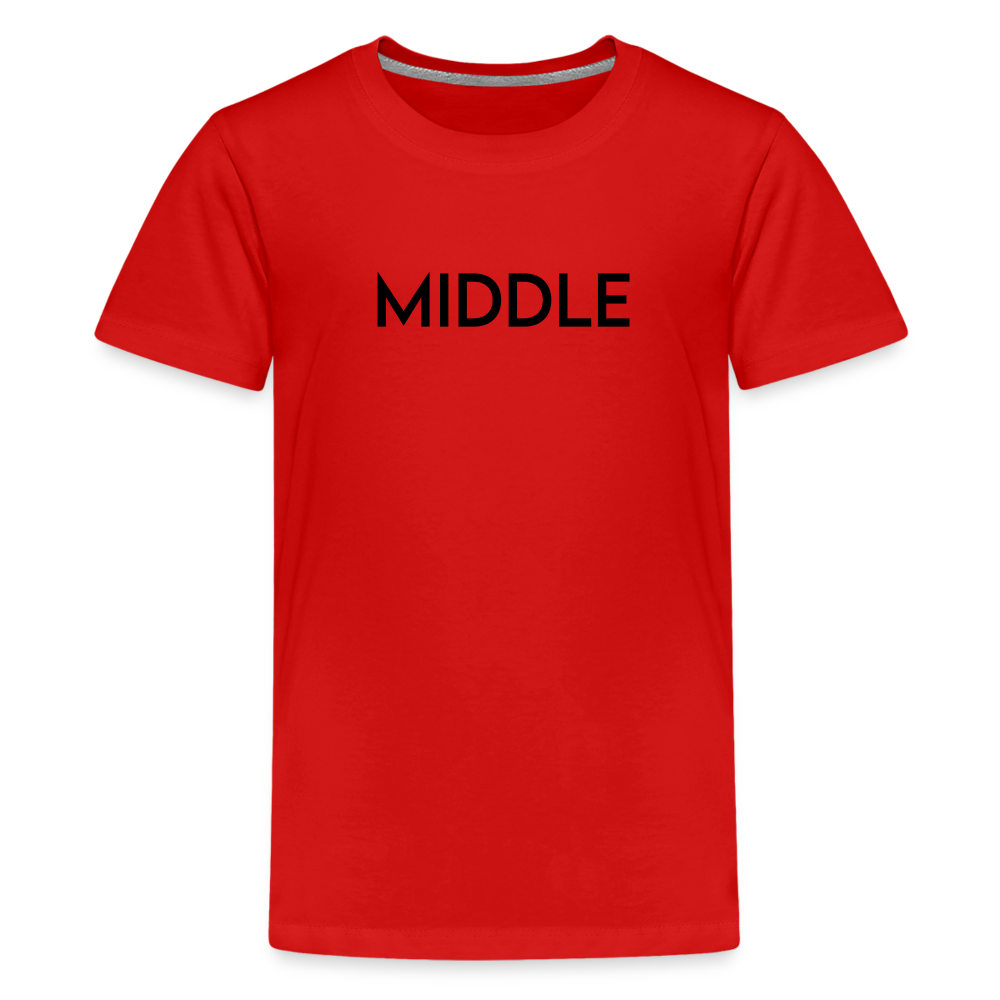 Kids' Premium T-Shirt BN MIDDLE BLACK - red