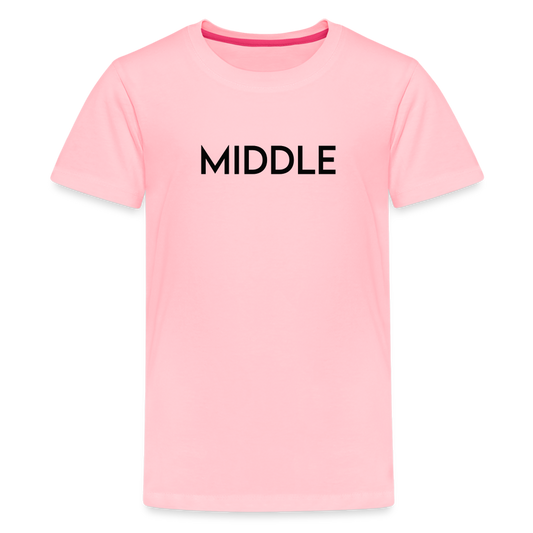 Kids' Premium T-Shirt BN MIDDLE BLACK - pink