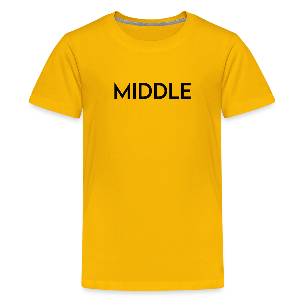 Kids' Premium T-Shirt BN MIDDLE BLACK - sun yellow