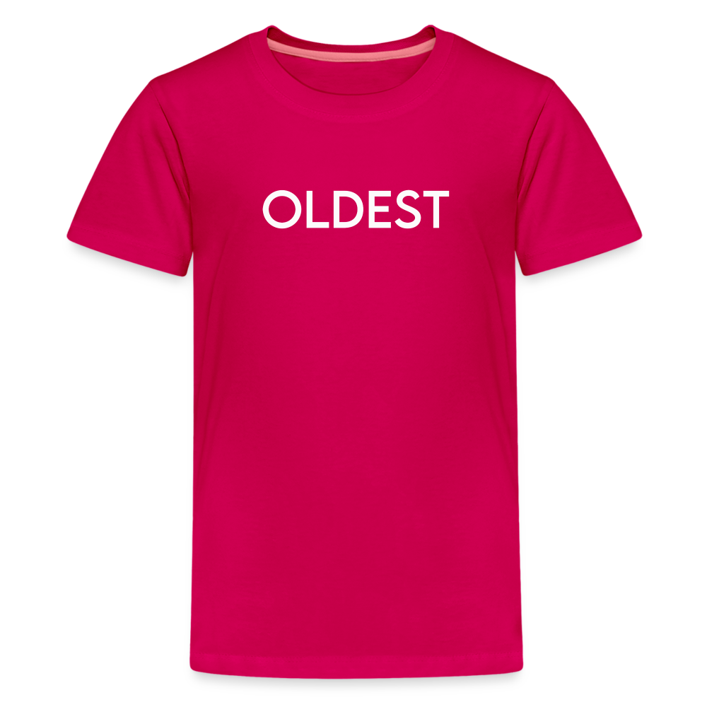 Kids' Premium T-Shirt BN OLDEST WHITE - dark pink