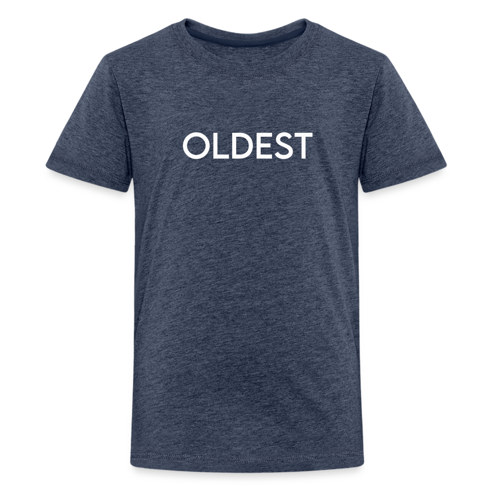 Kids' Premium T-Shirt BN OLDEST WHITE - heather blue