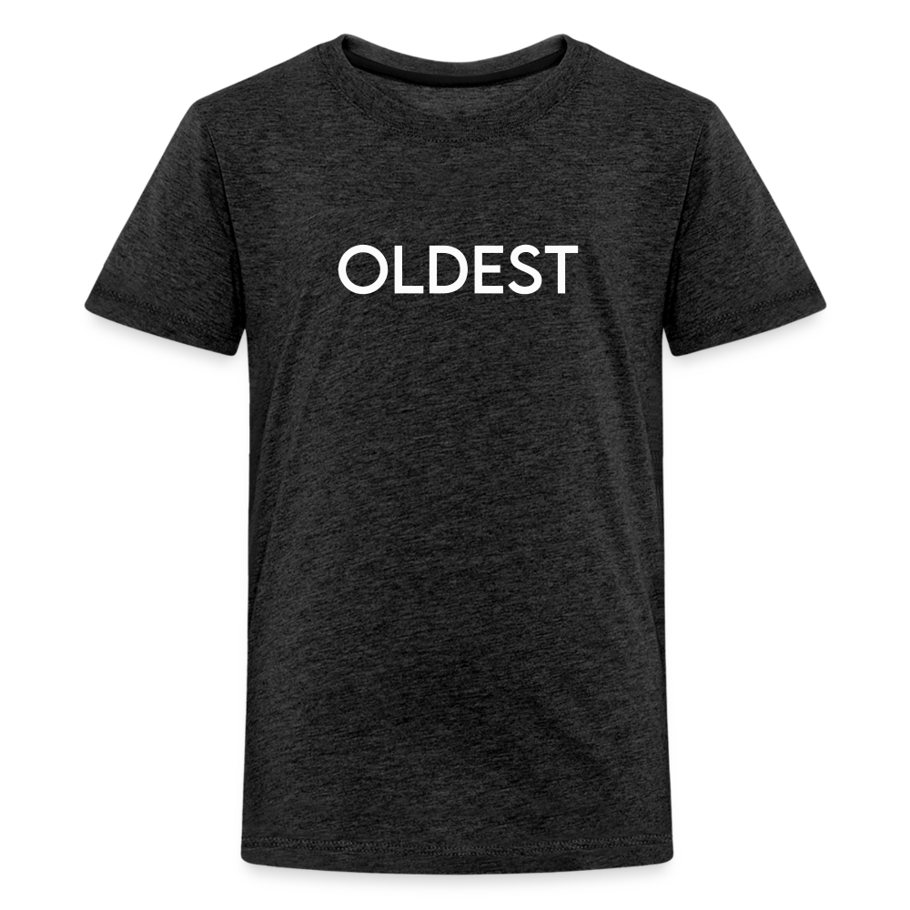 Kids' Premium T-Shirt BN OLDEST WHITE - charcoal grey