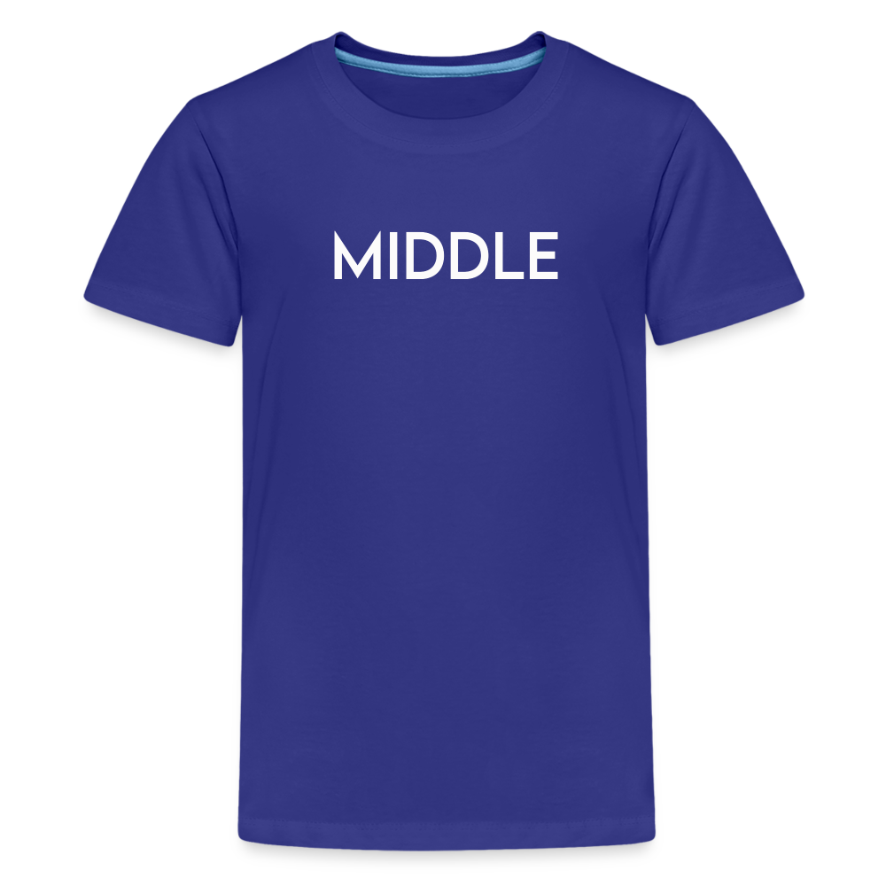 Kids' Premium T-Shirt BN MIDDLE WHITE - royal blue