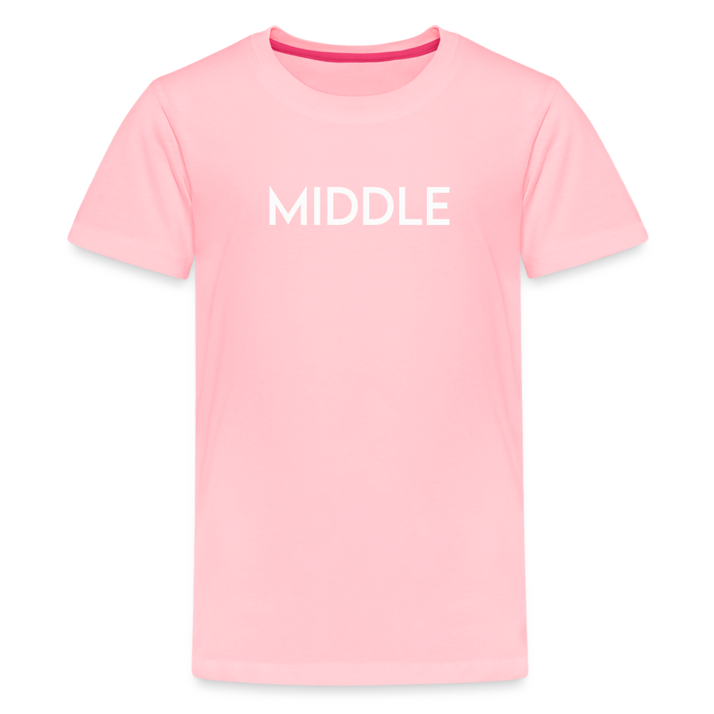 Kids' Premium T-Shirt BN MIDDLE WHITE - pink