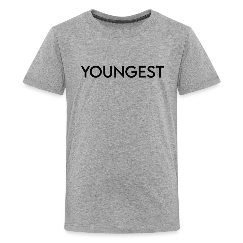 Kids' Premium T-Shirt BN YOUNGEST BLACK - heather gray