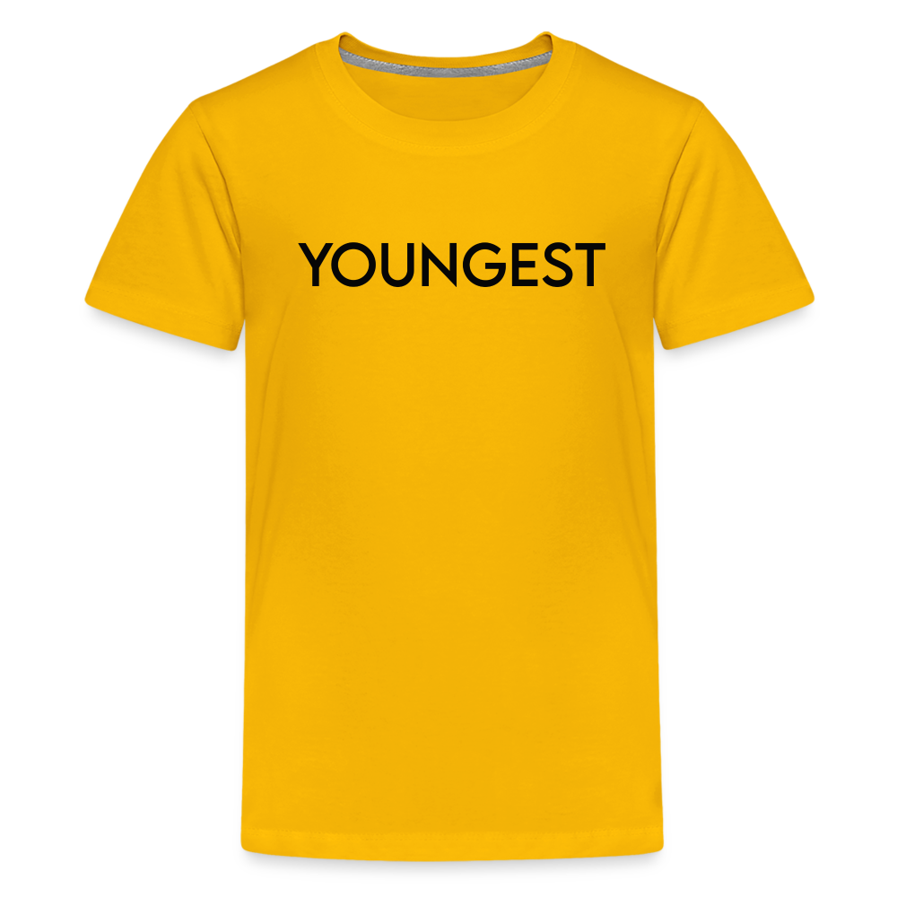 Kids' Premium T-Shirt BN YOUNGEST BLACK - sun yellow