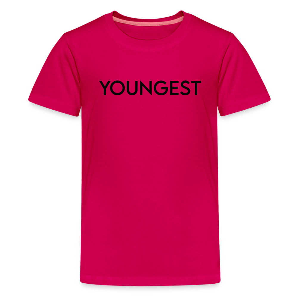 Kids' Premium T-Shirt BN YOUNGEST BLACK - dark pink