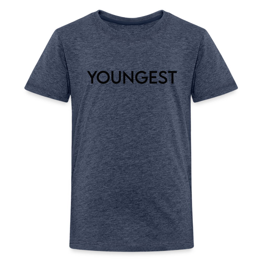 Kids' Premium T-Shirt BN YOUNGEST BLACK - heather blue