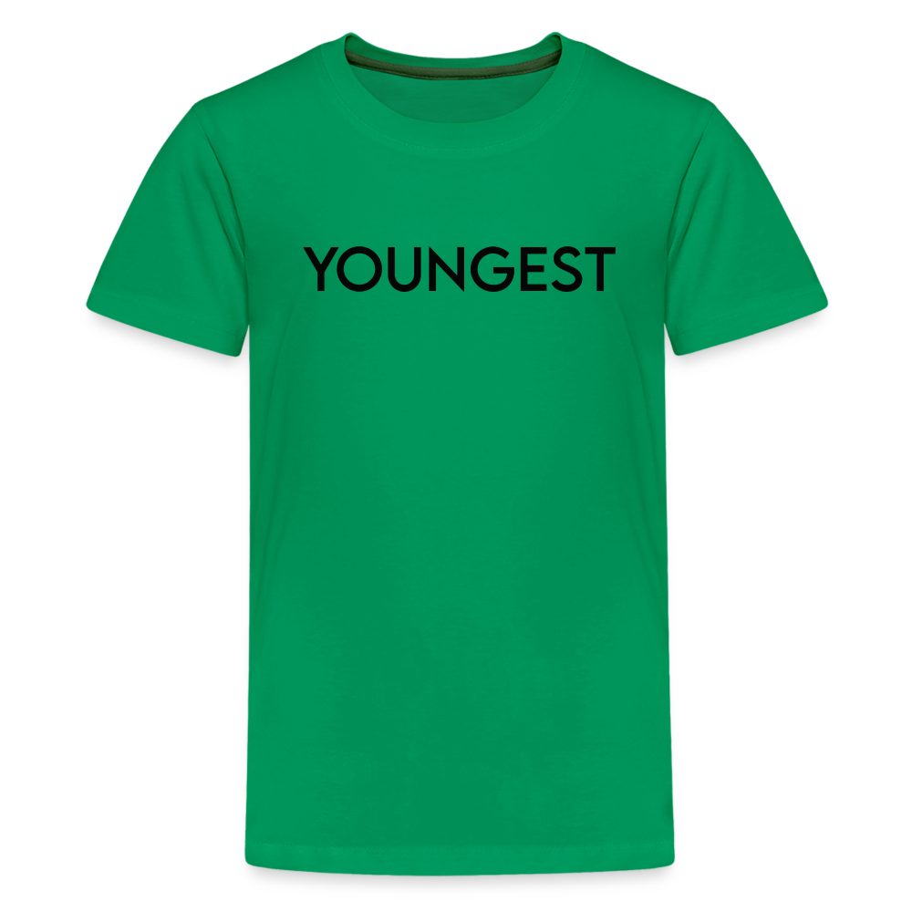 Kids' Premium T-Shirt BN YOUNGEST BLACK - kelly green