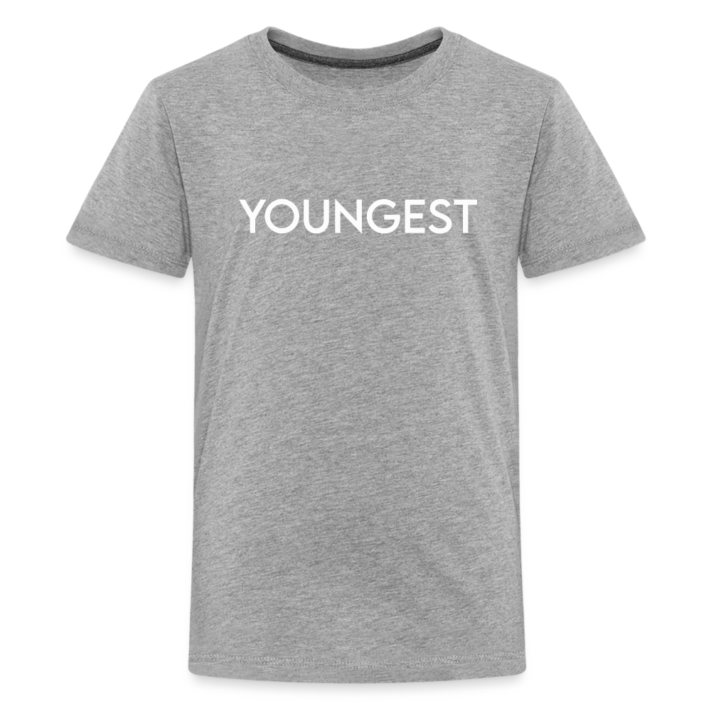 Kids' Premium T-Shirt BN YOUNGEST WHITE - heather gray