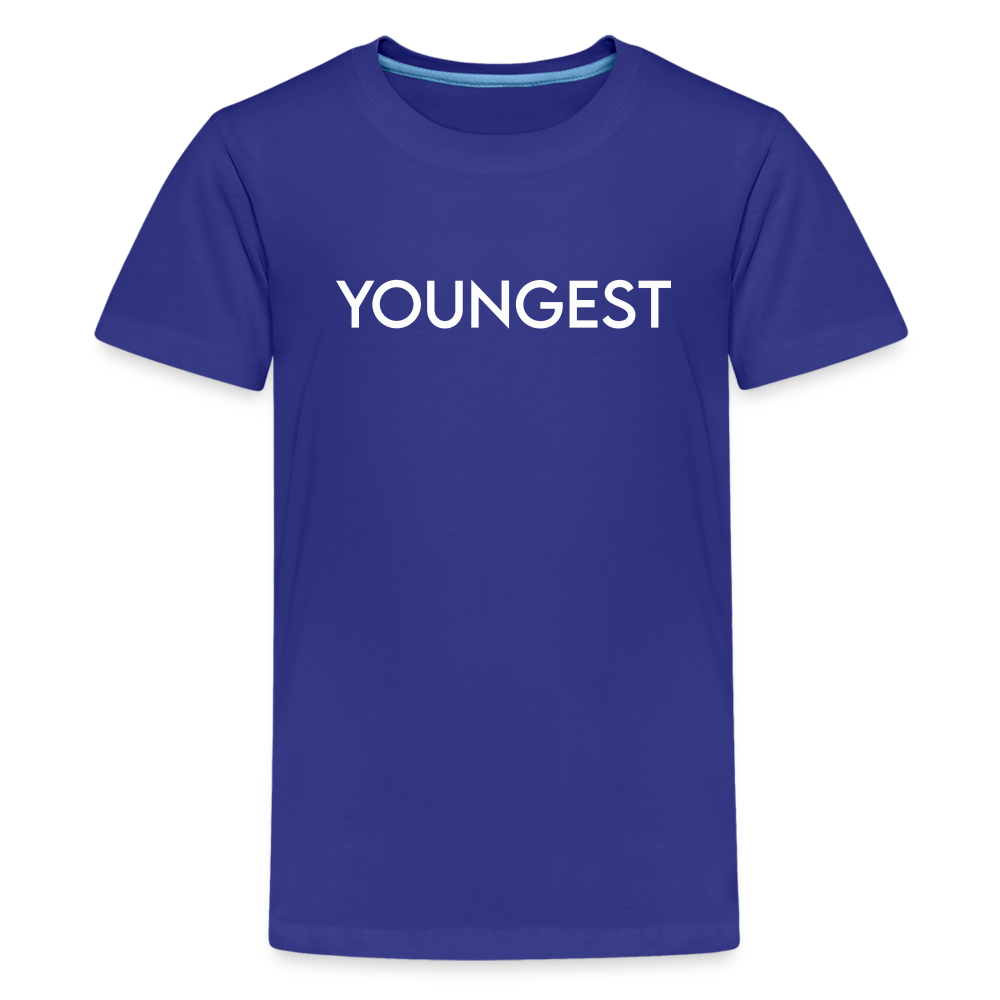 Kids' Premium T-Shirt BN YOUNGEST WHITE - royal blue