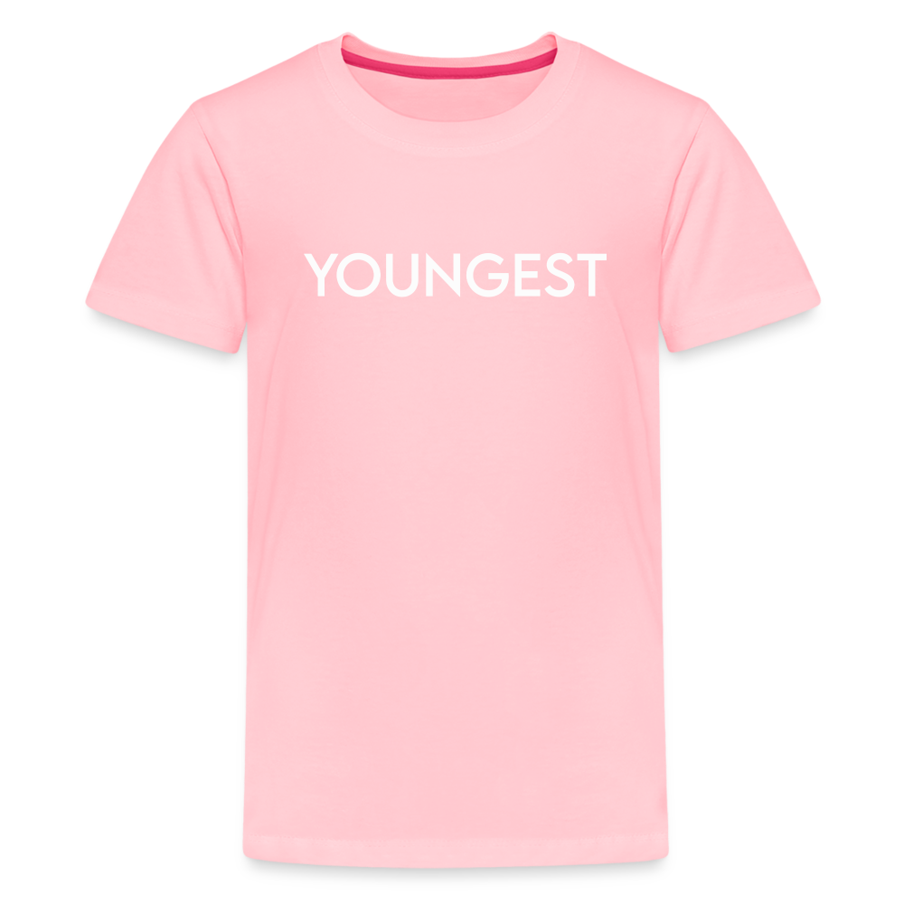 Kids' Premium T-Shirt BN YOUNGEST WHITE - pink