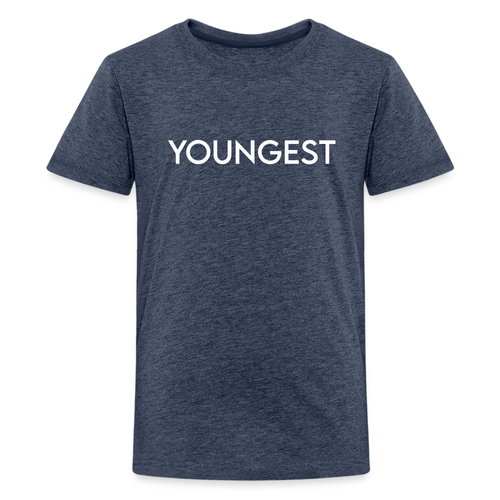 Kids' Premium T-Shirt BN YOUNGEST WHITE - heather blue