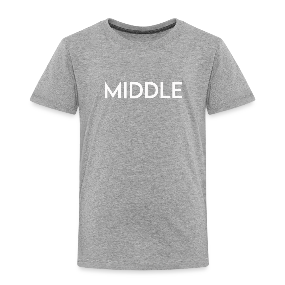 Toddler Premium T-Shirt BN MIDDLE WHITE - heather gray