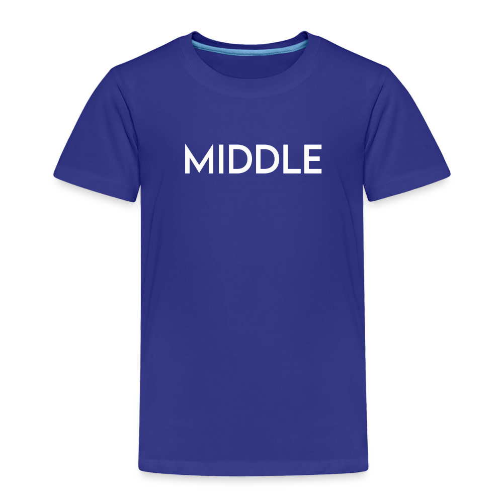 Toddler Premium T-Shirt BN MIDDLE WHITE - royal blue