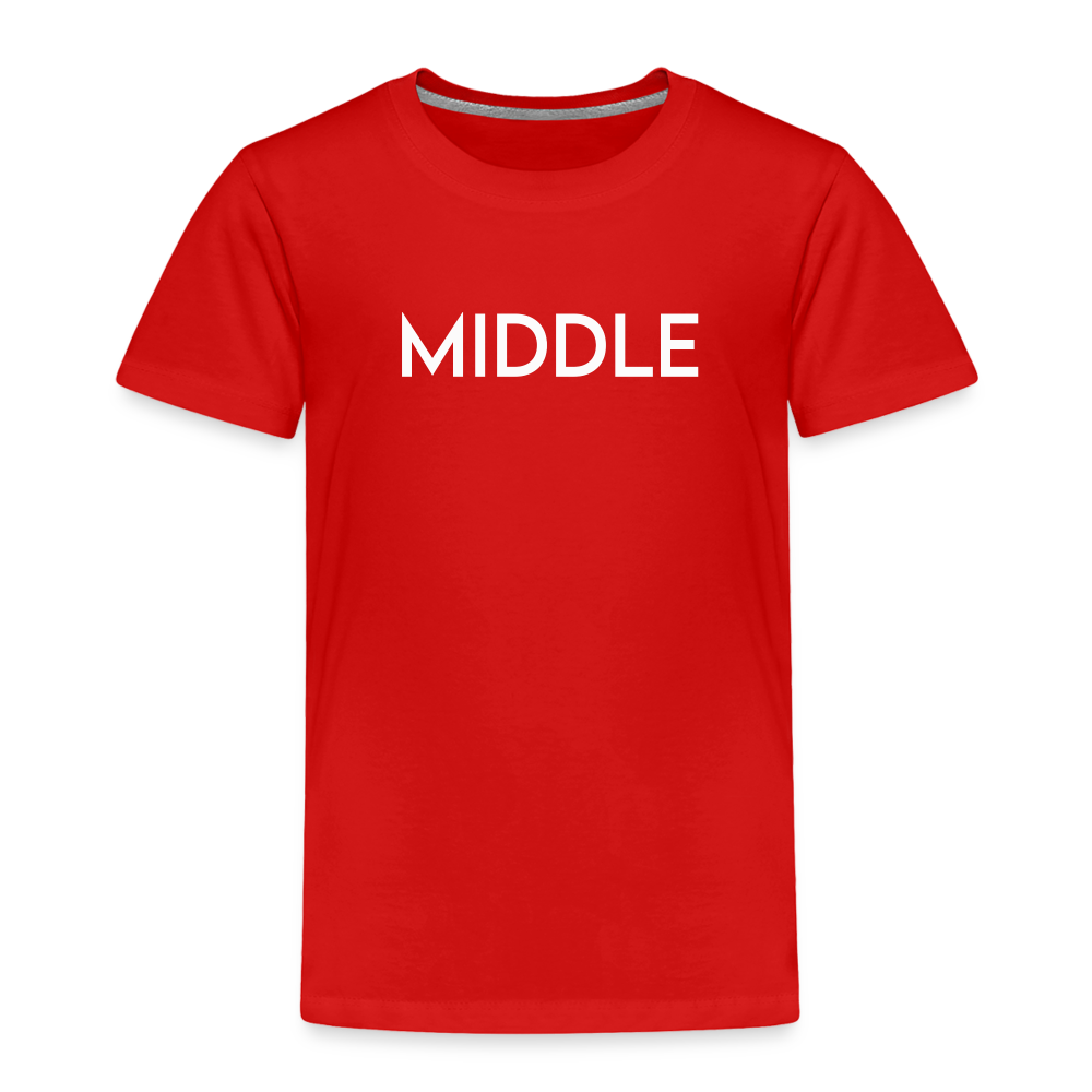 Toddler Premium T-Shirt BN MIDDLE WHITE - red