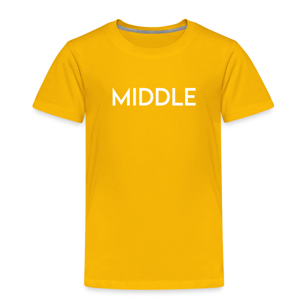 Toddler Premium T-Shirt BN MIDDLE WHITE - sun yellow
