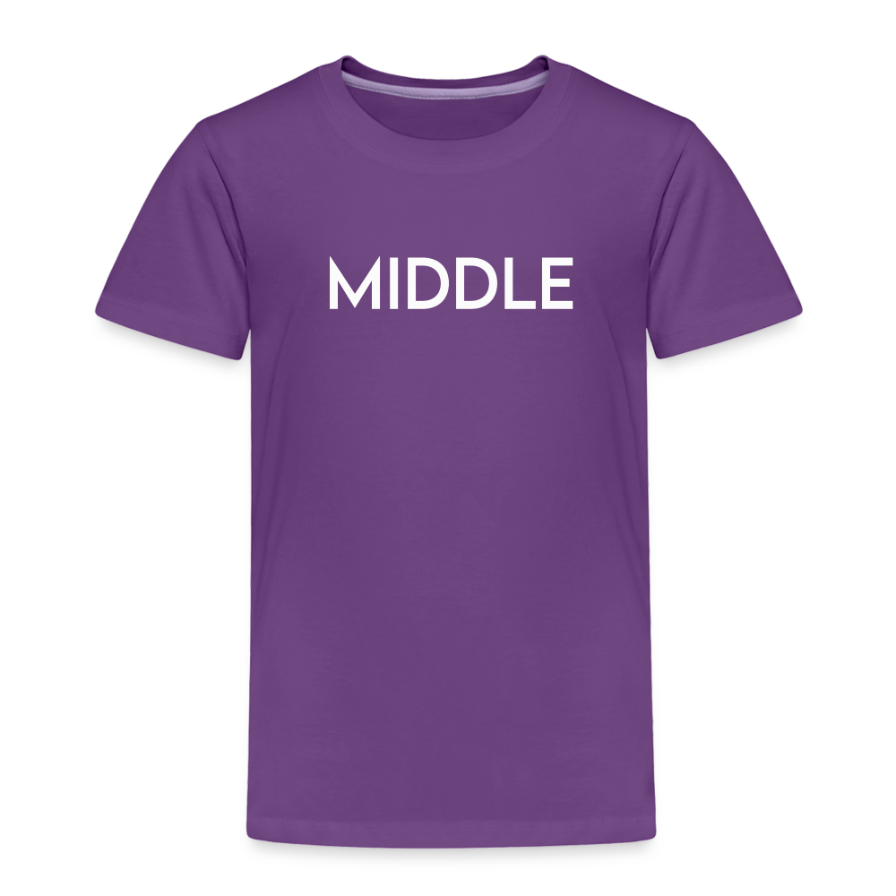Toddler Premium T-Shirt BN MIDDLE WHITE - purple