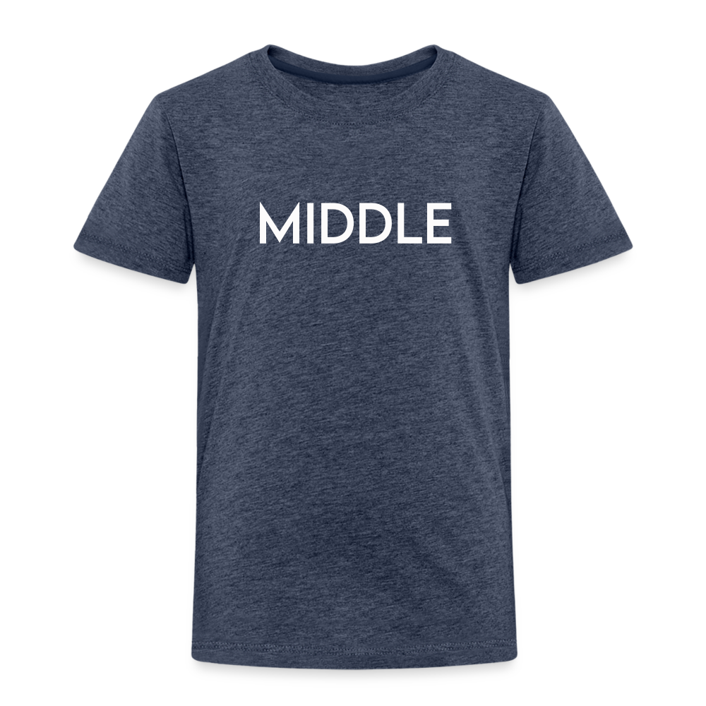 Toddler Premium T-Shirt BN MIDDLE WHITE - heather blue
