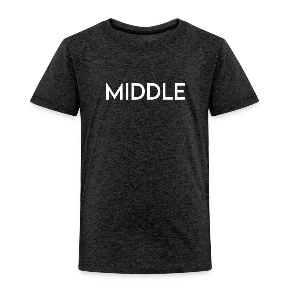 Toddler Premium T-Shirt BN MIDDLE WHITE - charcoal grey