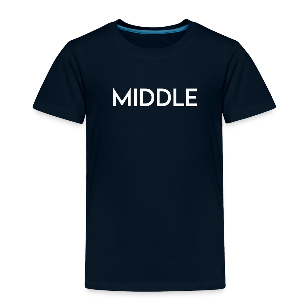 Toddler Premium T-Shirt BN MIDDLE WHITE - deep navy