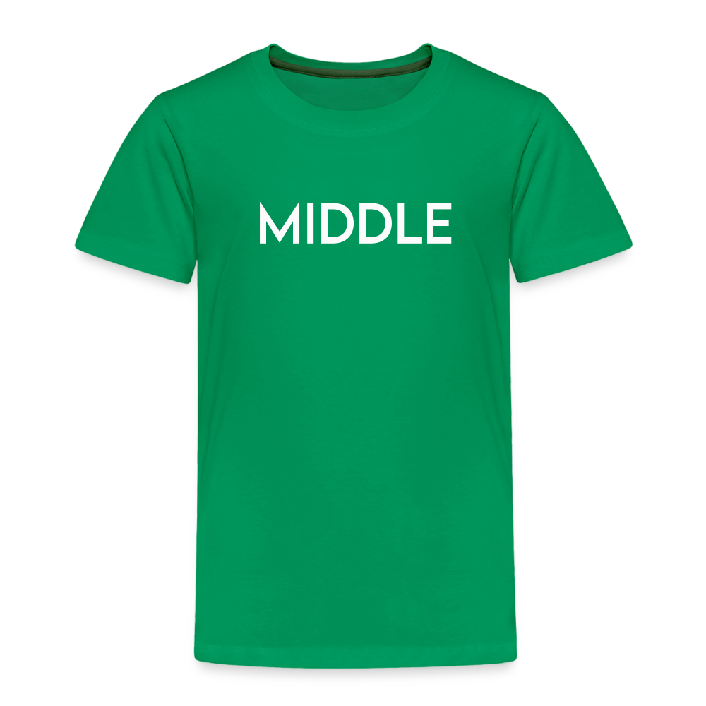 Toddler Premium T-Shirt BN MIDDLE WHITE - kelly green