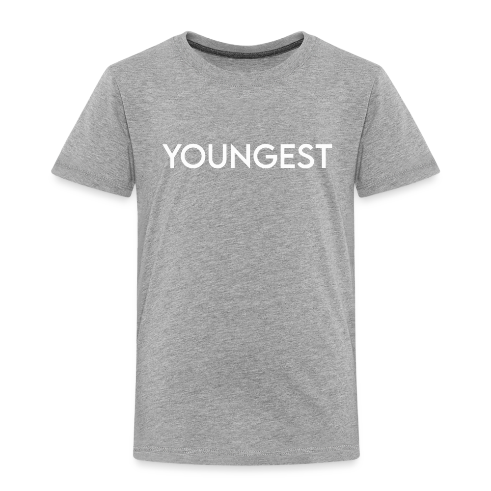 Toddler Premium T-Shirt BN YOUNGEST WHITE - heather gray