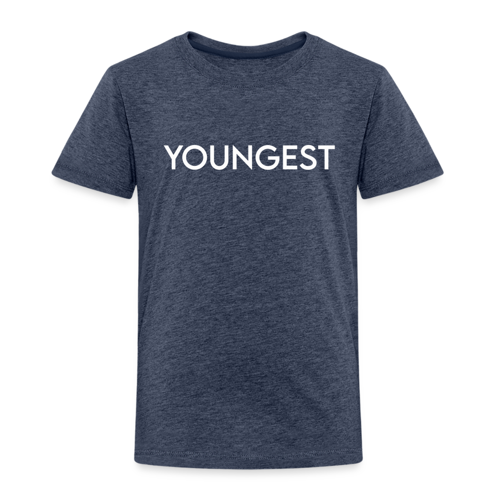 Toddler Premium T-Shirt BN YOUNGEST WHITE - heather blue