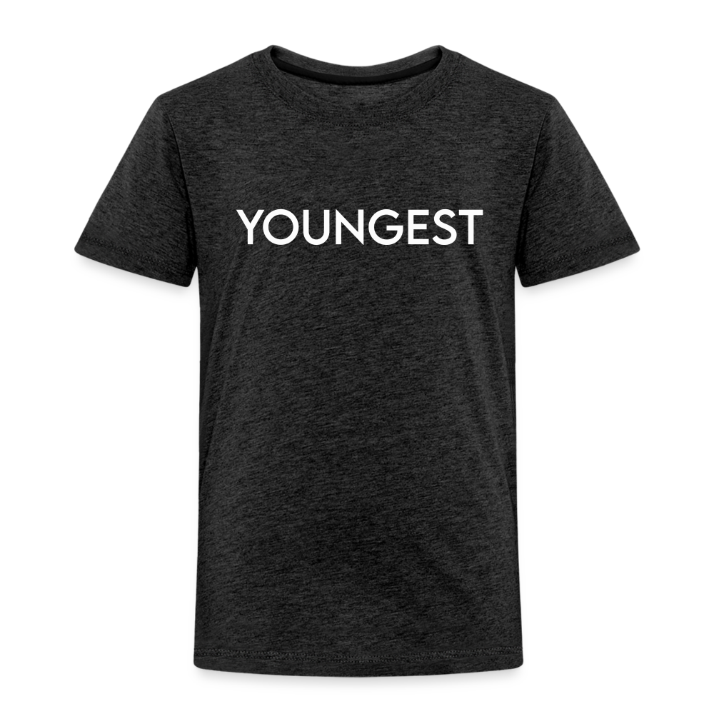 Toddler Premium T-Shirt BN YOUNGEST WHITE - charcoal grey