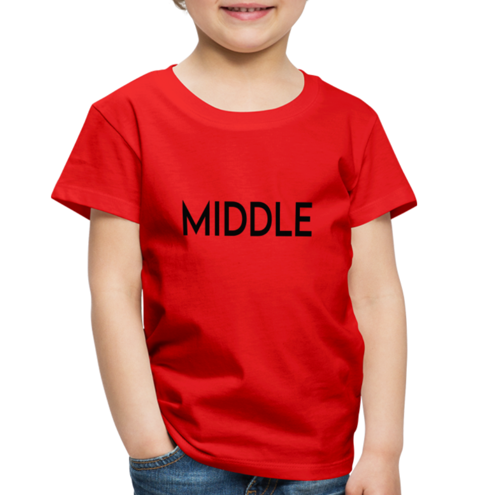 Toddler Premium T-Shirt BN MIDDLE BLACK - red