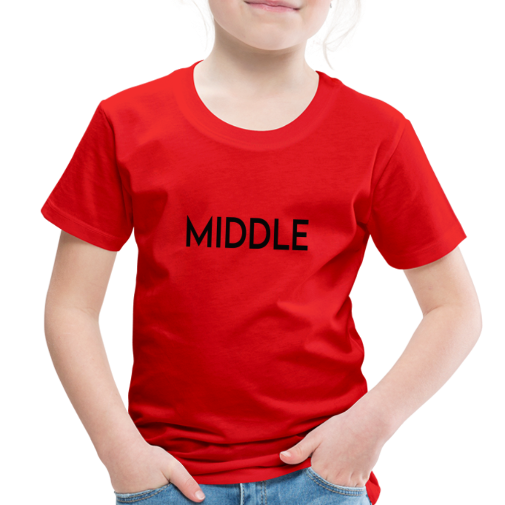 Toddler Premium T-Shirt BN MIDDLE BLACK - red
