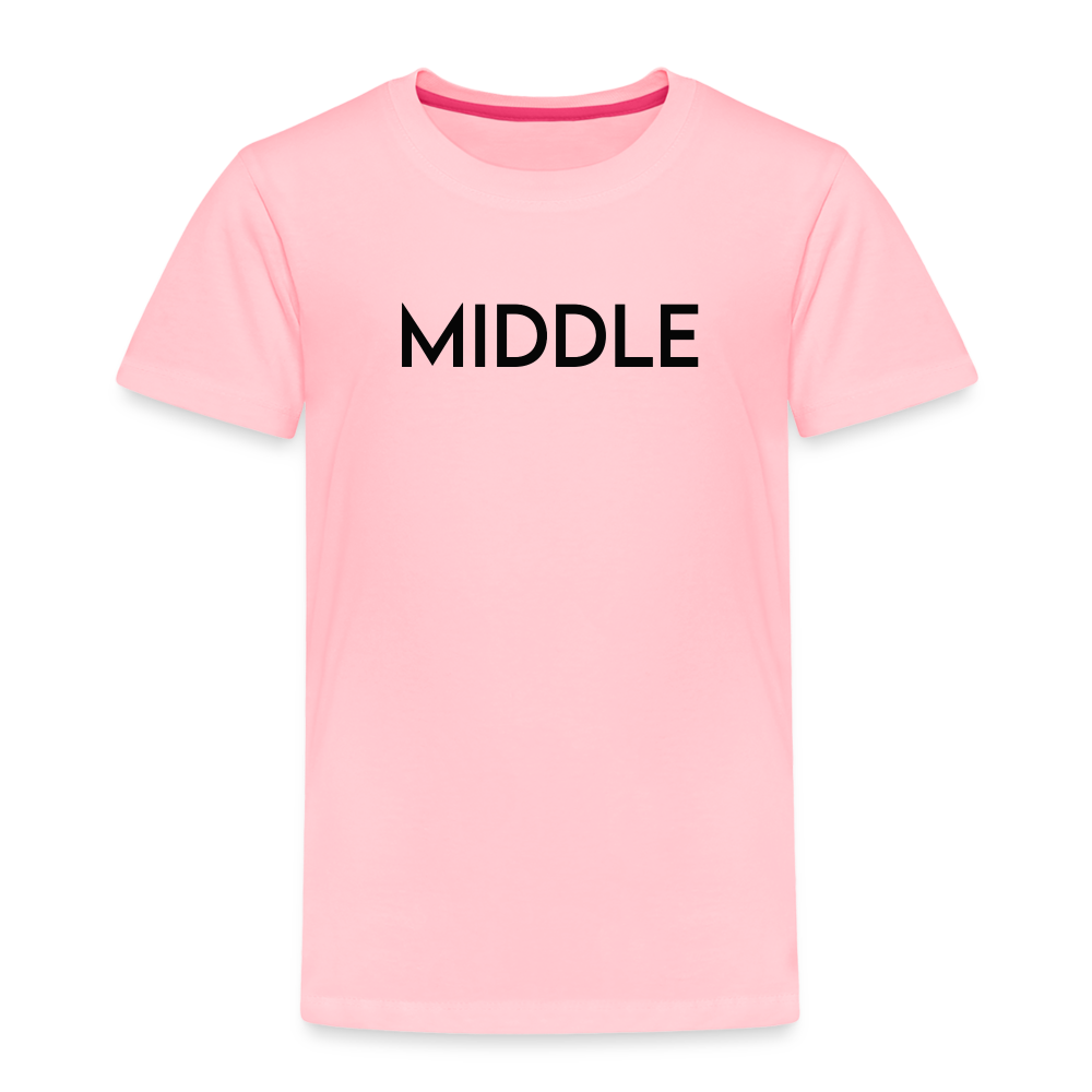 Toddler Premium T-Shirt BN MIDDLE BLACK - pink