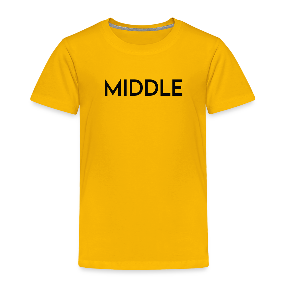 Toddler Premium T-Shirt BN MIDDLE BLACK - sun yellow