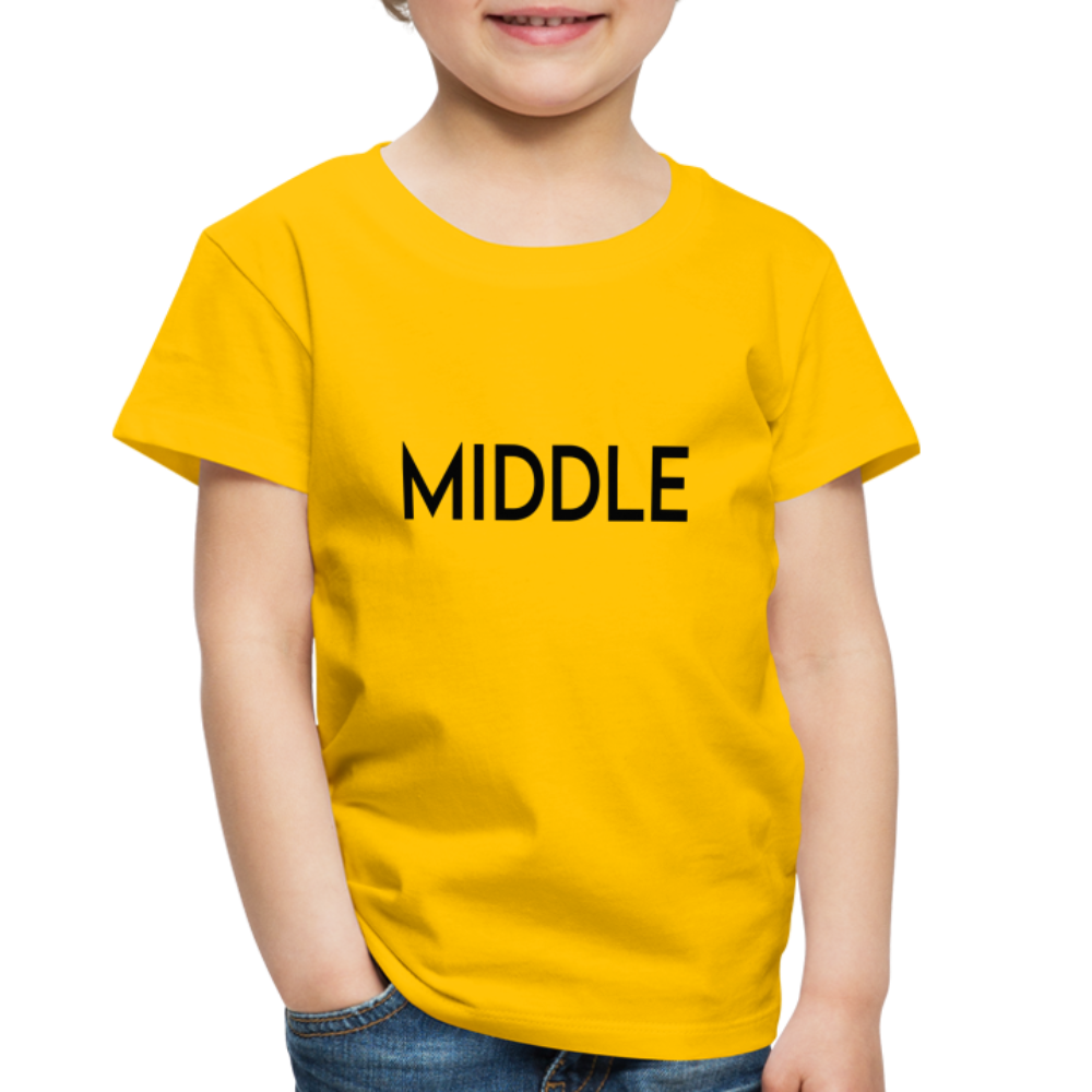 Toddler Premium T-Shirt BN MIDDLE BLACK - sun yellow