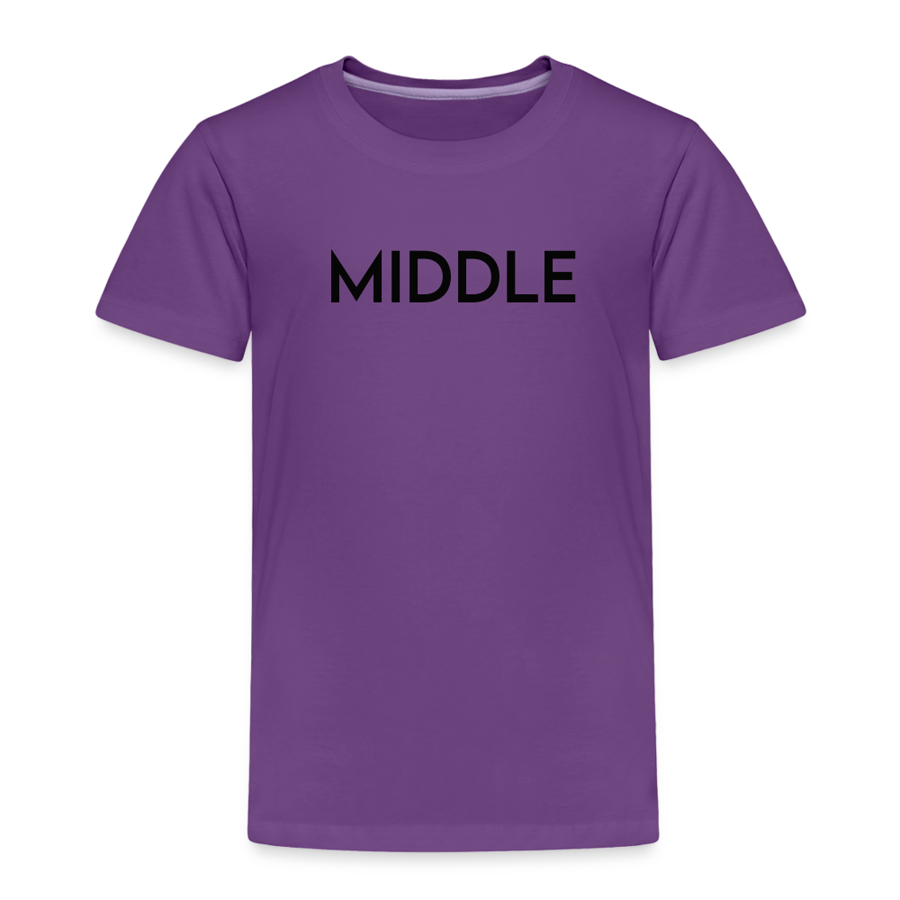 Toddler Premium T-Shirt BN MIDDLE BLACK - purple
