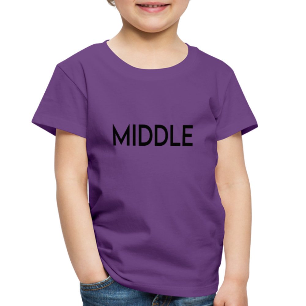 Toddler Premium T-Shirt BN MIDDLE BLACK - purple