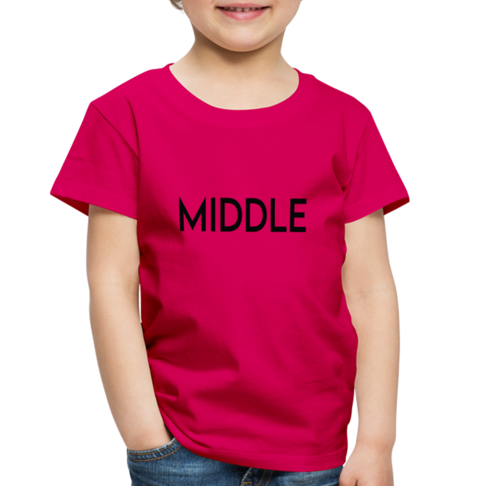 Toddler Premium T-Shirt BN MIDDLE BLACK - dark pink