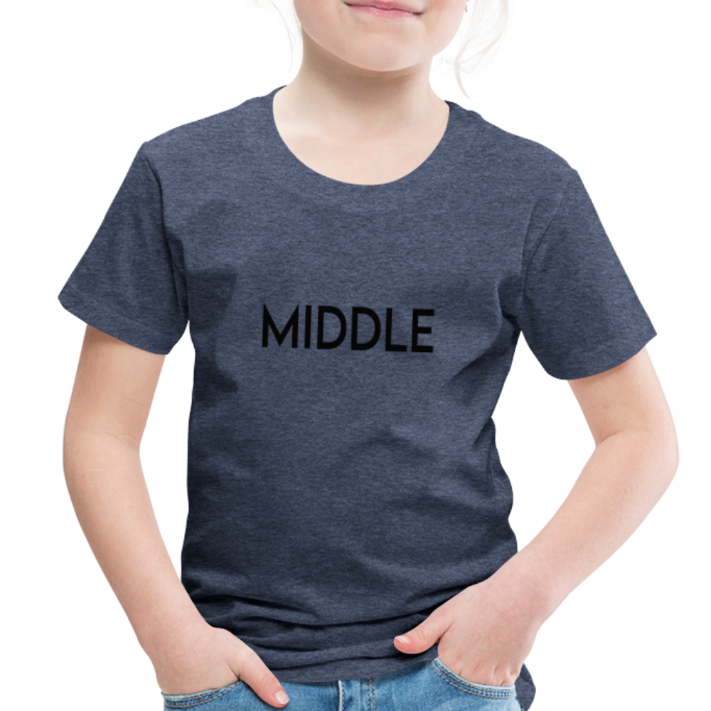 Toddler Premium T-Shirt BN MIDDLE BLACK - heather blue
