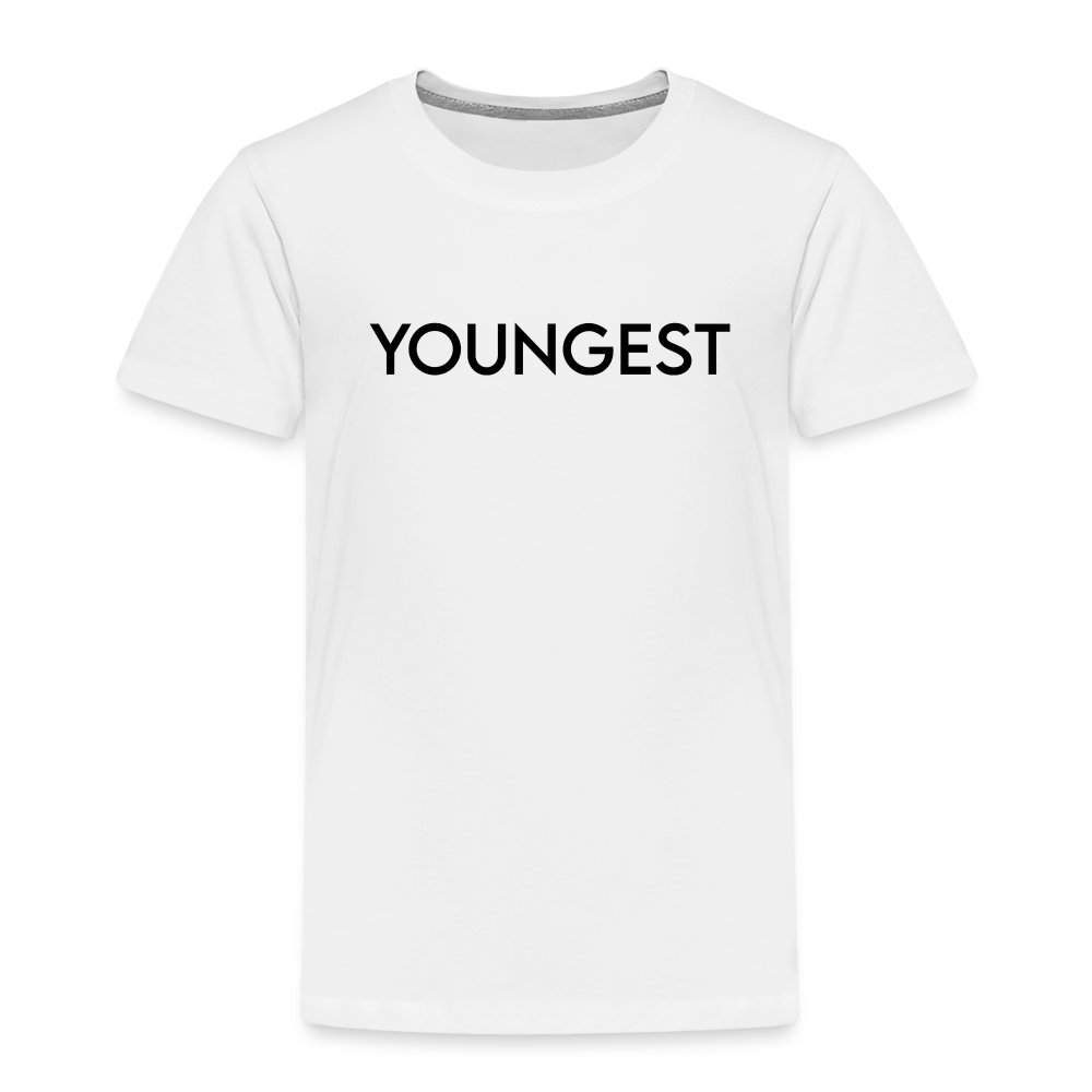 Toddler Premium T-Shirt BN YOUNGEST BLACK - white