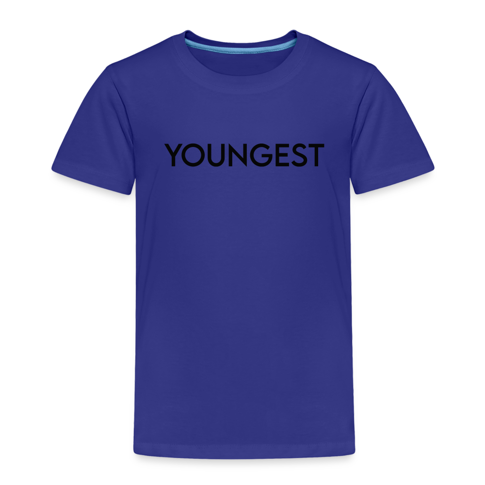 Toddler Premium T-Shirt BN YOUNGEST BLACK - royal blue