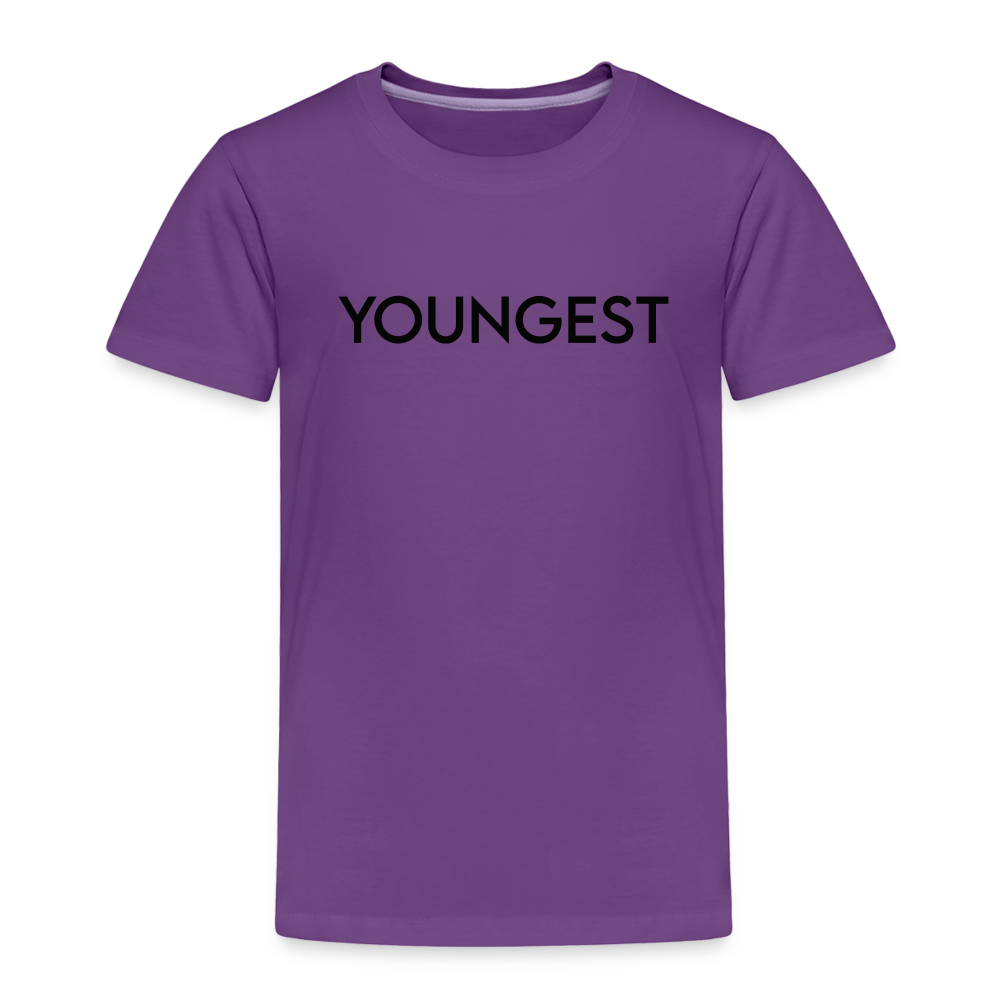 Toddler Premium T-Shirt BN YOUNGEST BLACK - purple