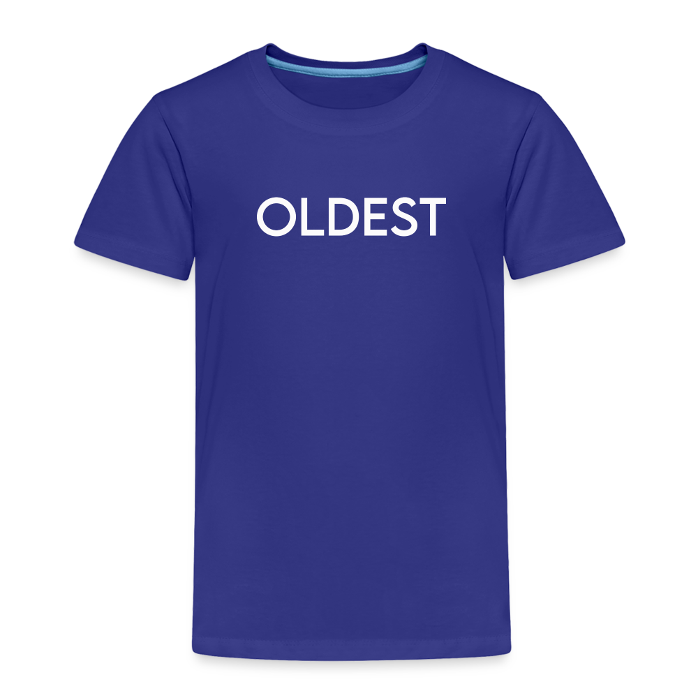 Toddler Premium T-Shirt BN OLDEST WHITE - royal blue