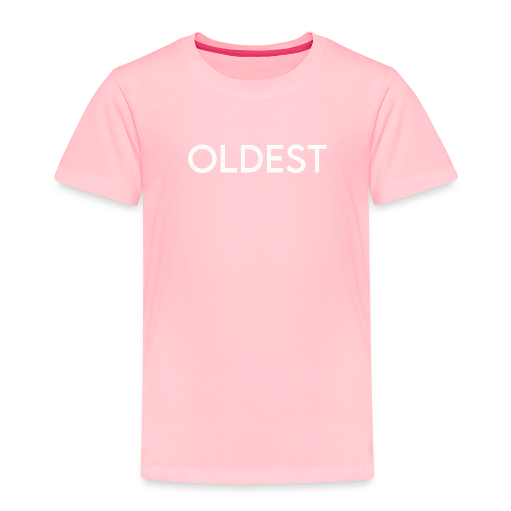 Toddler Premium T-Shirt BN OLDEST WHITE - pink