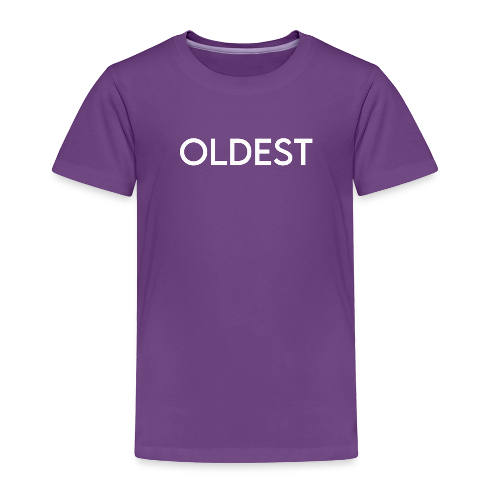 Toddler Premium T-Shirt BN OLDEST WHITE - purple